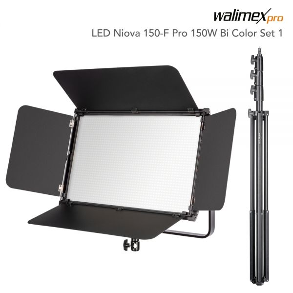 Walimex pro LED Niova 150-F Pro 150W Bi Color Set1