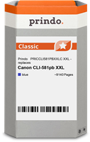 Prindo Tintenpatrone Blau PRICCLI581PBXXLC 581 ~9140 Seiten 11.7ml Prindo CLASSIC: DIE Alternative,