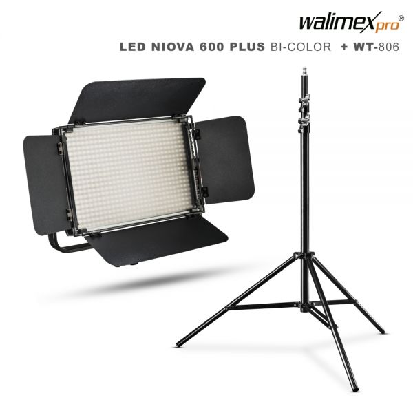 Walimex pro LED Niova 600 Plus Bi-Color + WT-806Wa
