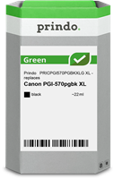 Prindo Tintenpatrone Schwarz PRICPGI570PGBKXLG Green 22ml Prindo GREEN: Recycelt &amp; aufwendig aufbere