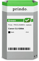 Prindo Tintenpatrone Schwarz PRICCLI526BKG Green 9ml Prindo GREEN: Recycelt &amp; aufwendig aufbereitet,