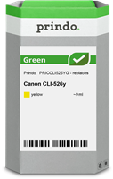 Prindo Tintenpatrone Gelb PRICCLI526YG Green 9ml Prindo GREEN: Recycelt &amp; aufwendig aufbereitet, Top