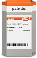 Prindo Tintenpatrone gelb PRIBLC1240Y LC-1240 ~600 Seiten Prindo BASIC: DIE preiswerte Alternative,