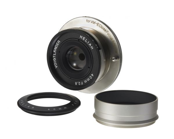 Voigtländer Heliar 2,8/40 mm Nickel VM für Systemadapter Nah+ VM-E, Objekt.