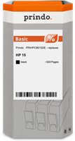 Prindo Tintenpatrone schwarz PRIHPC6615DE 15 ~500 Seiten Prindo BASIC: DIE preiswerte Alternative, T