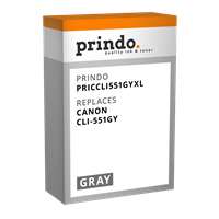 Prindo Tintenpatrone grau PRICCLI551GYXL CLI-551XL 11ml Prindo CLASSIC: DIE Alternative, Top Qualitä