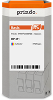 Prindo Tintenpatrone color PRIHPCB337EE 351 ~170 Seiten Prindo BASIC: DIE preiswerte Alternative, To
