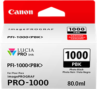 Canon Tintenpatrone Schwarz (Foto) PFI-1000pbk 0546C001 80ml