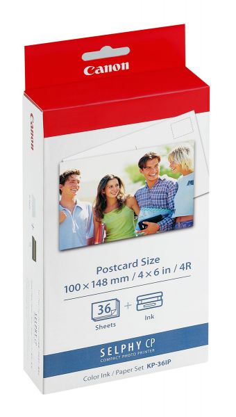 Canon KP-36 IP Papier + Farbband für 36 Ausdrucke der Drucker Selphy CP-Serie