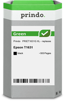 Prindo Tintenpatrone Schwarz PRIET1631G Green ~500 Seiten Prindo GREEN: Recycelt &amp; aufwendig aufbere