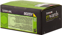 Lexmark Toner gelb 80C2SY0 802SY ~2000 Seiten Rückgabe-Druckkassette