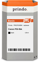 Prindo Tintenpatrone schwarz PRICPGI5BK PGI-5 26ml Prindo BASIC: DIE preiswerte Alternative, Top Qua