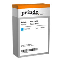 Prindo Tintenpatrone Cyan PRIET7602 T7602 25.9ml Prindo CLASSIC: DIE Alternative, Top Qualität, voll