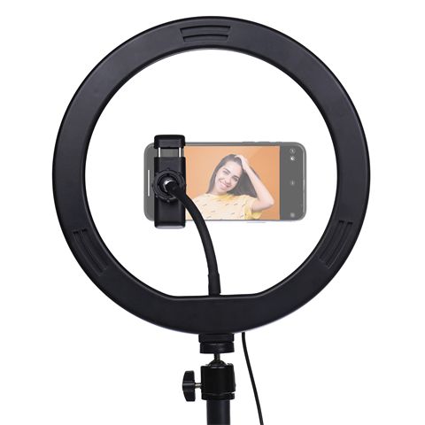 StudioKing LED Vlog Set SK-K190 mit Ringlamp und Mikrofonhalter