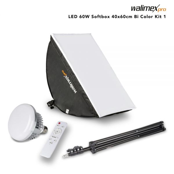 Walimex pro LED 60W Softbox 40x60cm Bi Color Kit 1