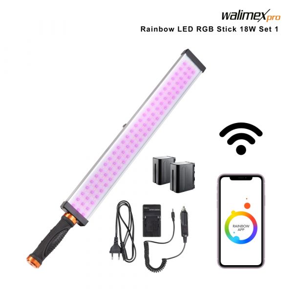 Walimex pro LED Rainbow RGB Stick 18W Set 1