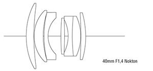 Voigtländer Nokton 1,4/40 mm S.C. VM schwarz, Objektiv