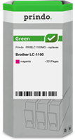 Prindo Tintenpatrone Magenta PRIBLC1100MG Green ~325 Seiten Prindo GREEN: Recycelt &amp; aufwendig aufbe