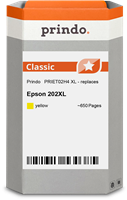 Prindo Tintenpatrone Gelb PRIET02H4 202XL ~650 Seiten Prindo CLASSIC: DIE Alternative, Top Qualität,