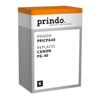 Prindo Tintenpatrone schwarz PRICPG40 PG-40 16ml Prindo CLASSIC: DIE Alternative, Top Qualität, voll