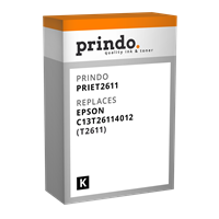 Prindo Tintenpatrone Foto (schwarz) PRIET2611 T2611 ~200 Seiten Prindo CLASSIC: DIE Alternative, Top