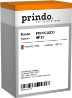 Prindo Tintenpatrone mehrere Farben PRIHPC1823D 23 ~620 Seiten kompatibel mit HP C1823D (23)