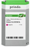 Prindo Tintenpatrone Magenta PRICCLI551MXLG Green 11ml Prindo GREEN: Recycelt &amp; aufwendig aufbereite