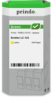 Prindo Tintenpatrone Gelb PRIBLC123YG Green ~600 Seiten Prindo GREEN: Recycelt &amp; aufwendig aufbereit