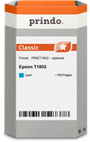 Prindo Tintenpatrone Cyan PRIET1802 T1802 ~180 Seiten 3.3ml Prindo CLASSIC: DIE Alternative, Top Qua