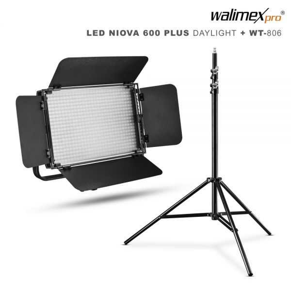 Walimex pro LED Niova 600 Plus Daylight + Stativ WT-806