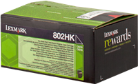 Lexmark Toner schwarz 80C2HK0 802HK ~4000 Seiten Rückgabe-Druckkassette
