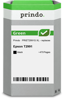 Prindo Tintenpatrone Schwarz PRIET2991G Green ~470 Seiten Prindo GREEN: Recycelt &amp; aufwendig aufbere
