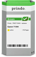 Prindo Tintenpatrone Gelb PRIET1304G Green ~755 Seiten Prindo GREEN: Recycelt &amp; aufwendig aufbereite