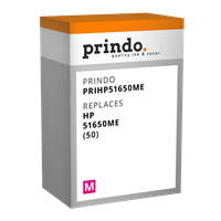 Prindo Tintenpatrone Magenta PRIHP51650ME 50 47ml kompatibel mit HP 51650ME (50)
