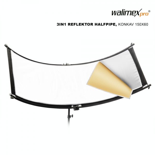 DEMO Walimex pro 3in1 Reflektor Halfpipe, konkav 150x60