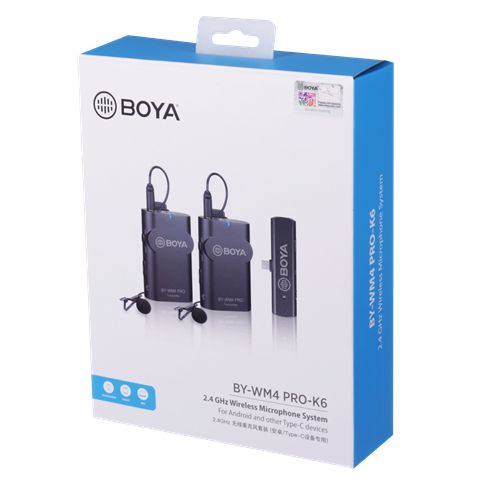 Boya 2.4 Ghz Dual Lavalier-Mikrofon Drahtlos BY-WM4 Pro-K6 für Android