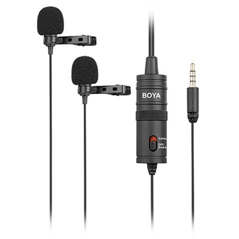 Boya Dual Lavalier Mikrofon BY-M1DM für Smartphone, DSLR, Camcorders, PC